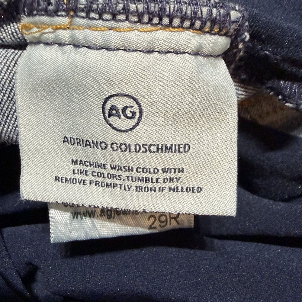 AG Adriano Goldschmied Maternity Skinny Jeans 29 Dark Wash Distressed Full Panel - Picture 4 of 10